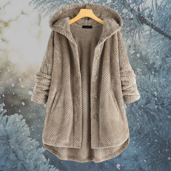 ModeGeist | Damen Winter Fleecejacke mit Kapuze