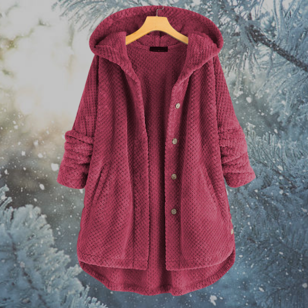 ModeGeist | Damen Winter Fleecejacke mit Kapuze