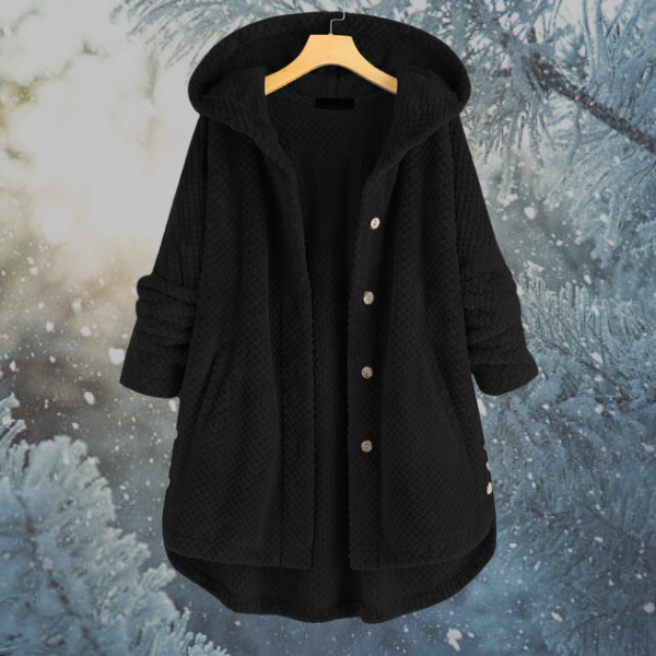 ModeGeist | Damen Winter Fleecejacke mit Kapuze