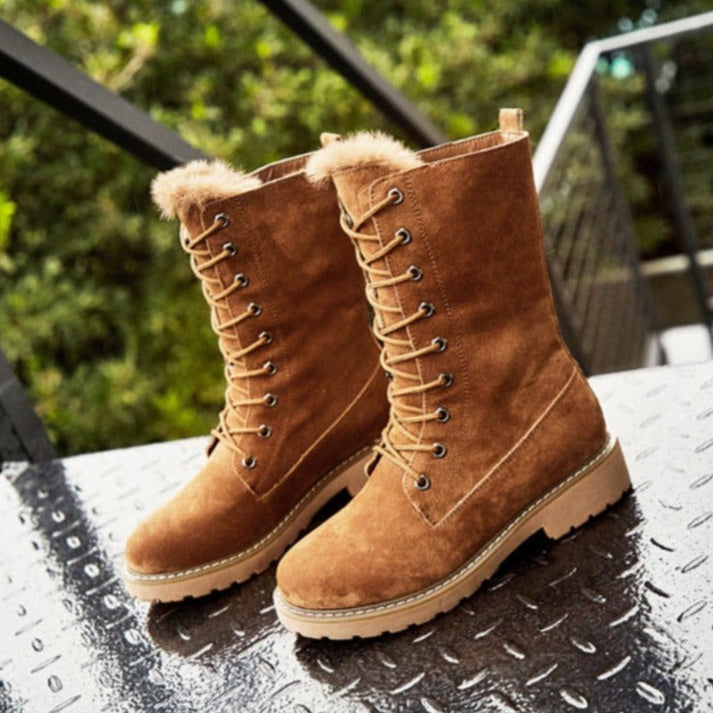 ModeGeist | Hohe Damenstiefel Aus Wildleder