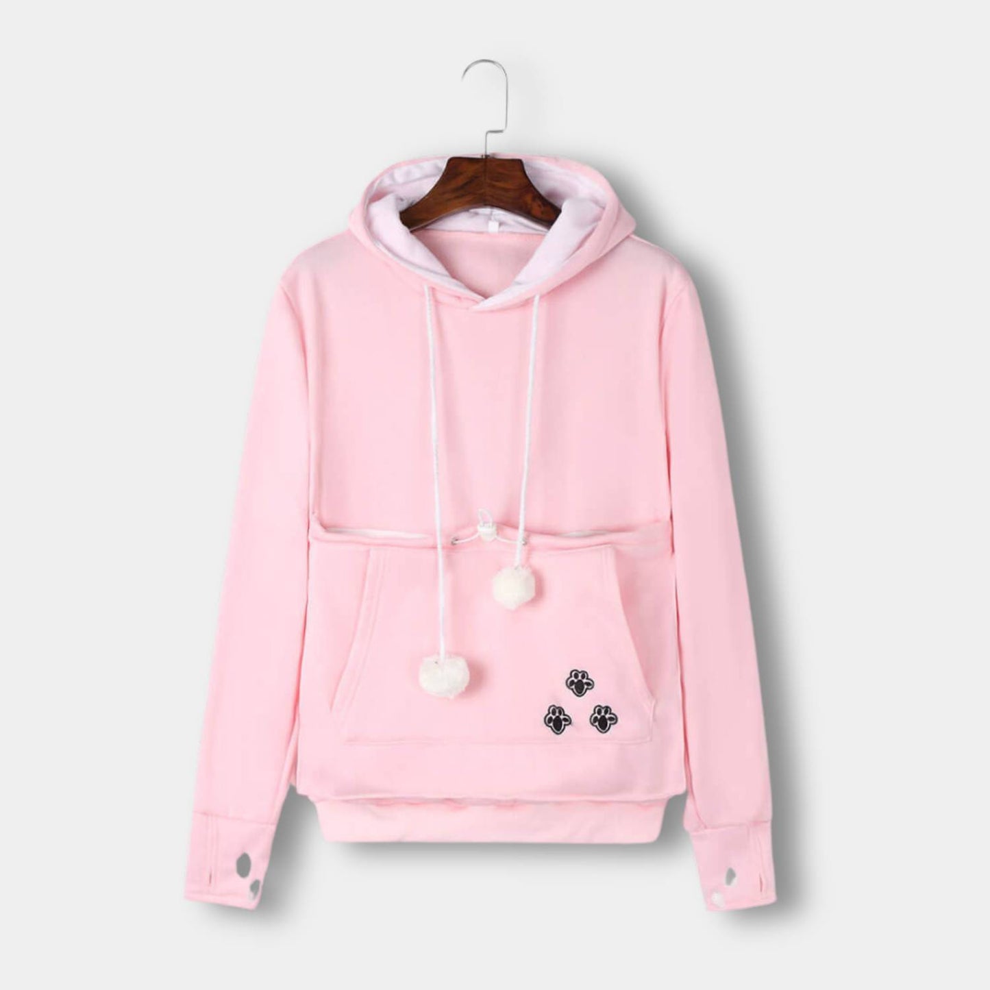 Fudus Langarm-Kapuzenpullover für Haustiere mit Tasche