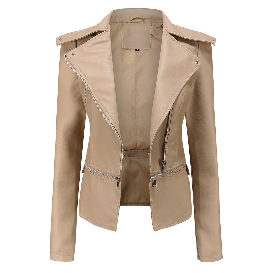 ModeGeist | Passform Bikerjacke für Damen Lässig