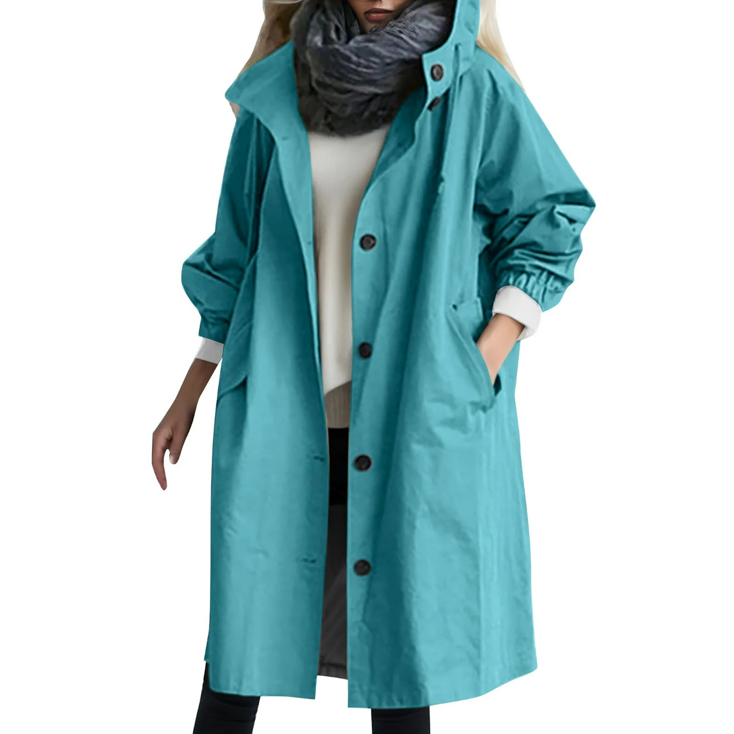 ModeGeist | Winddichtes Damen-Trenchcoat mit Kapuze
