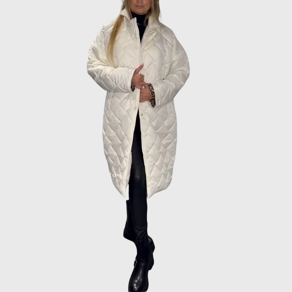 ModeGeist | Damen Stylische Wendbare Gepolsterte Winterjacke