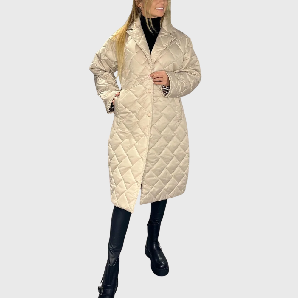 ModeGeist | Damen Stylische Wendbare Gepolsterte Winterjacke
