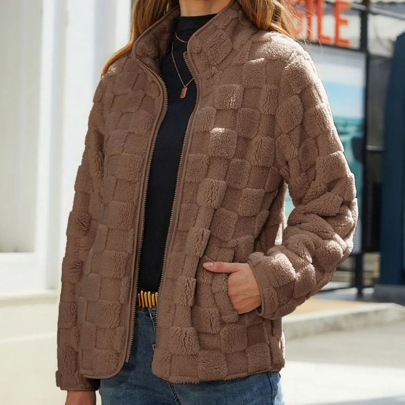 ModeGeist | Super Weiche Kurze Fleecejacke für Den Herbst