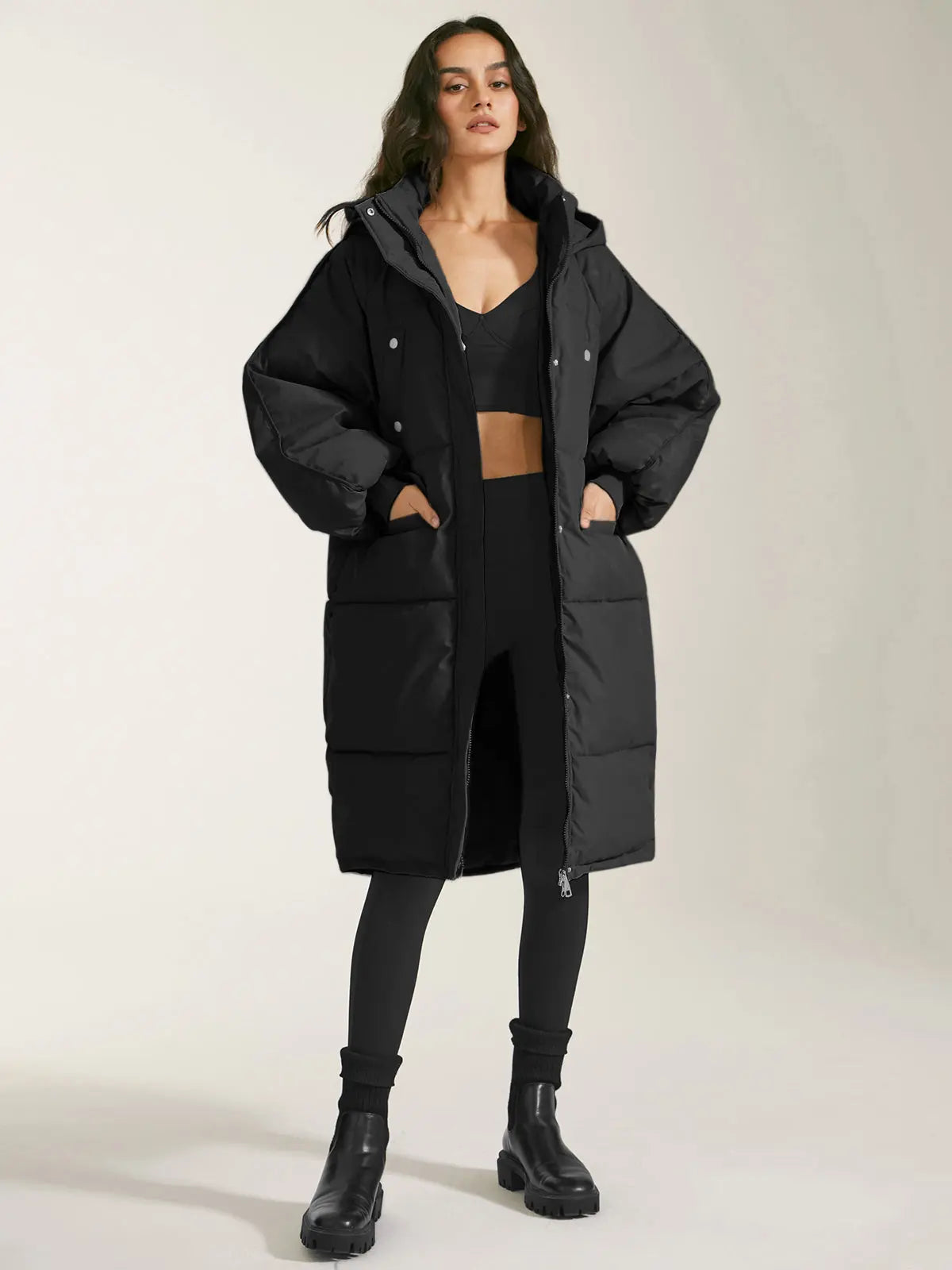 ModeGeist | Pufferparka mit Kapuze und Reißverschluss