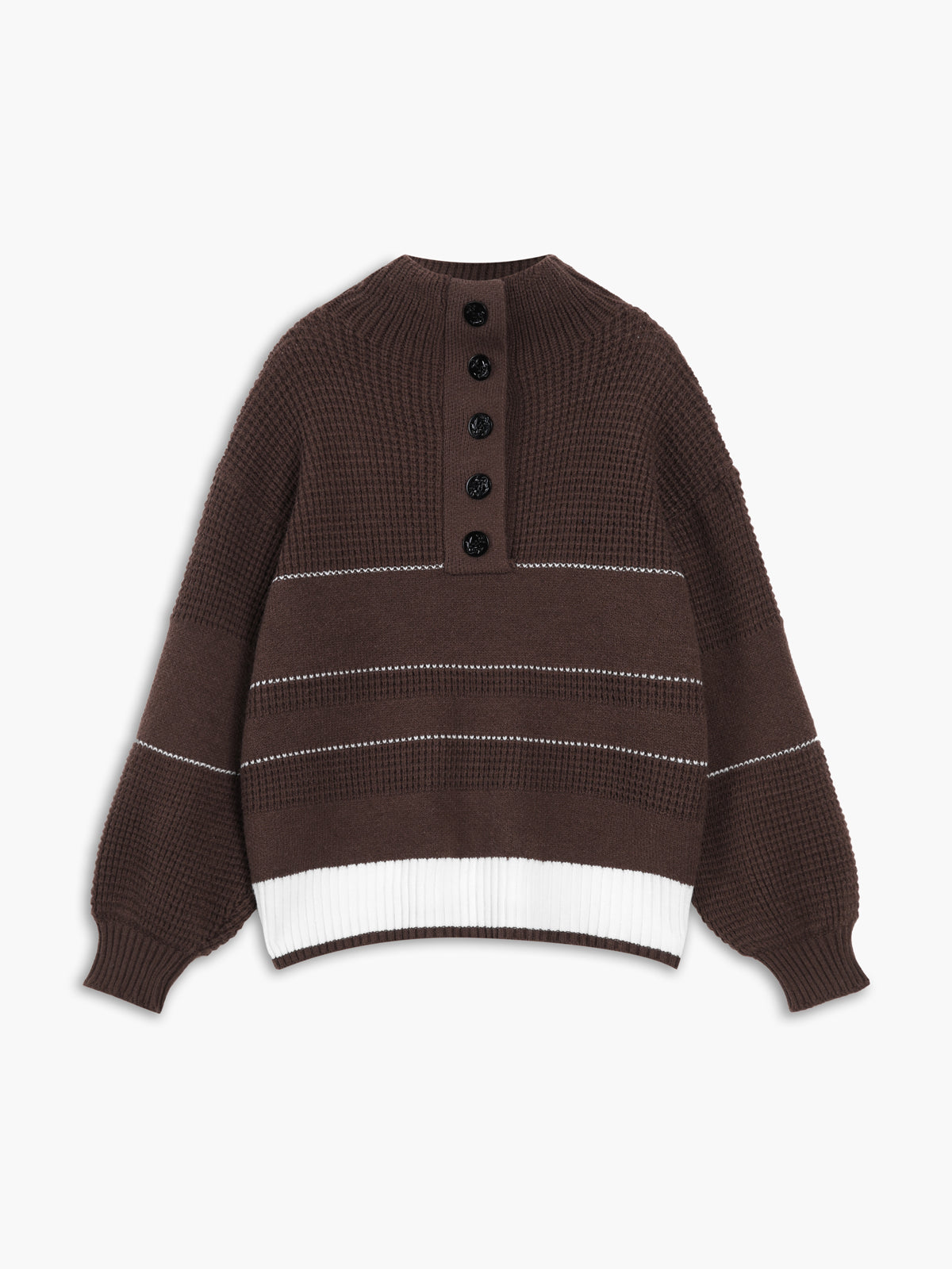 ModeGeist | Gestickter Pullover mit Knöpfen Baumwolle Klassisch und Komfortabel