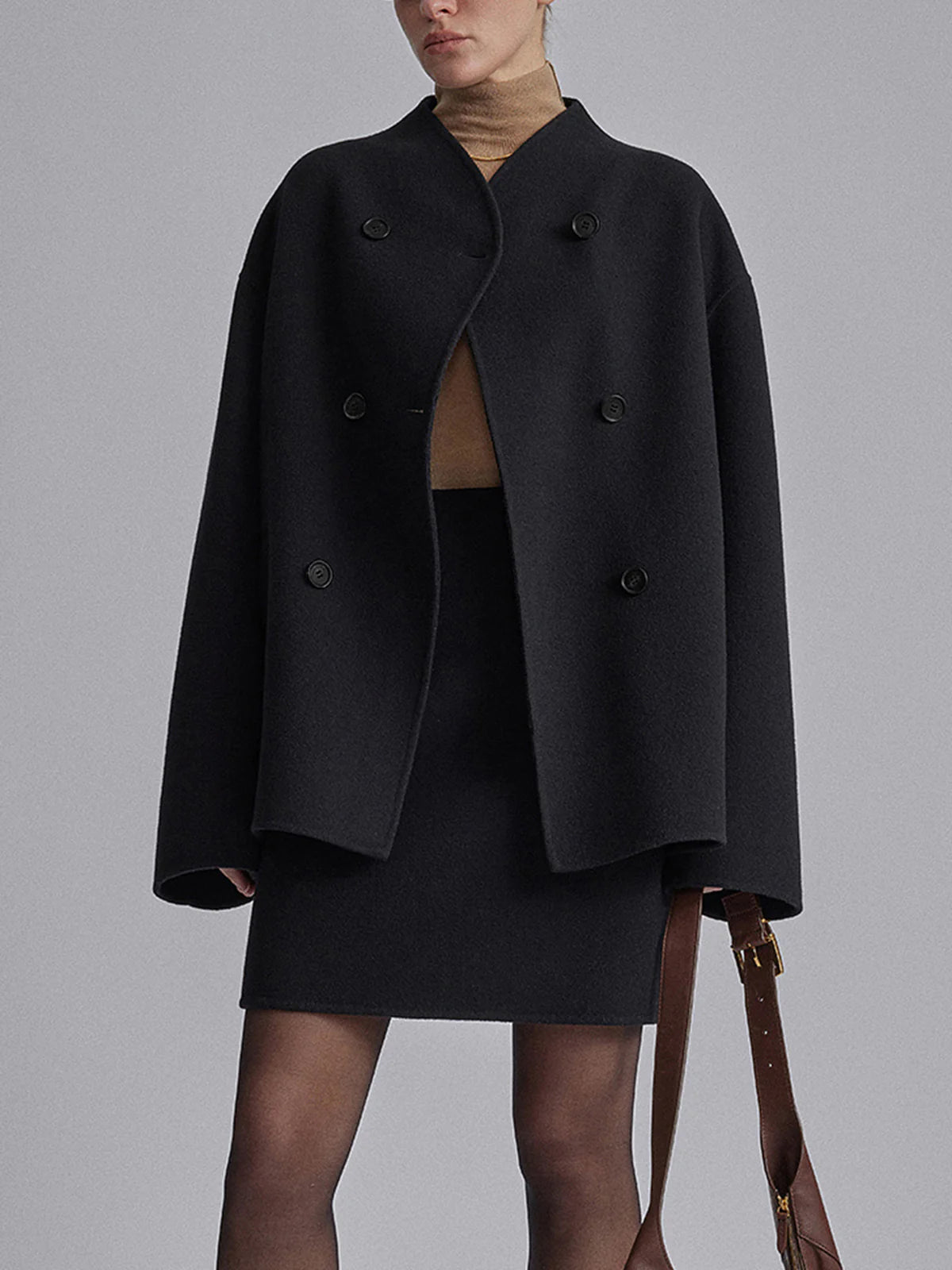 ModeGeist | Eleganter Mantel mit Knöpfen und Lässiger Passform für Frauen