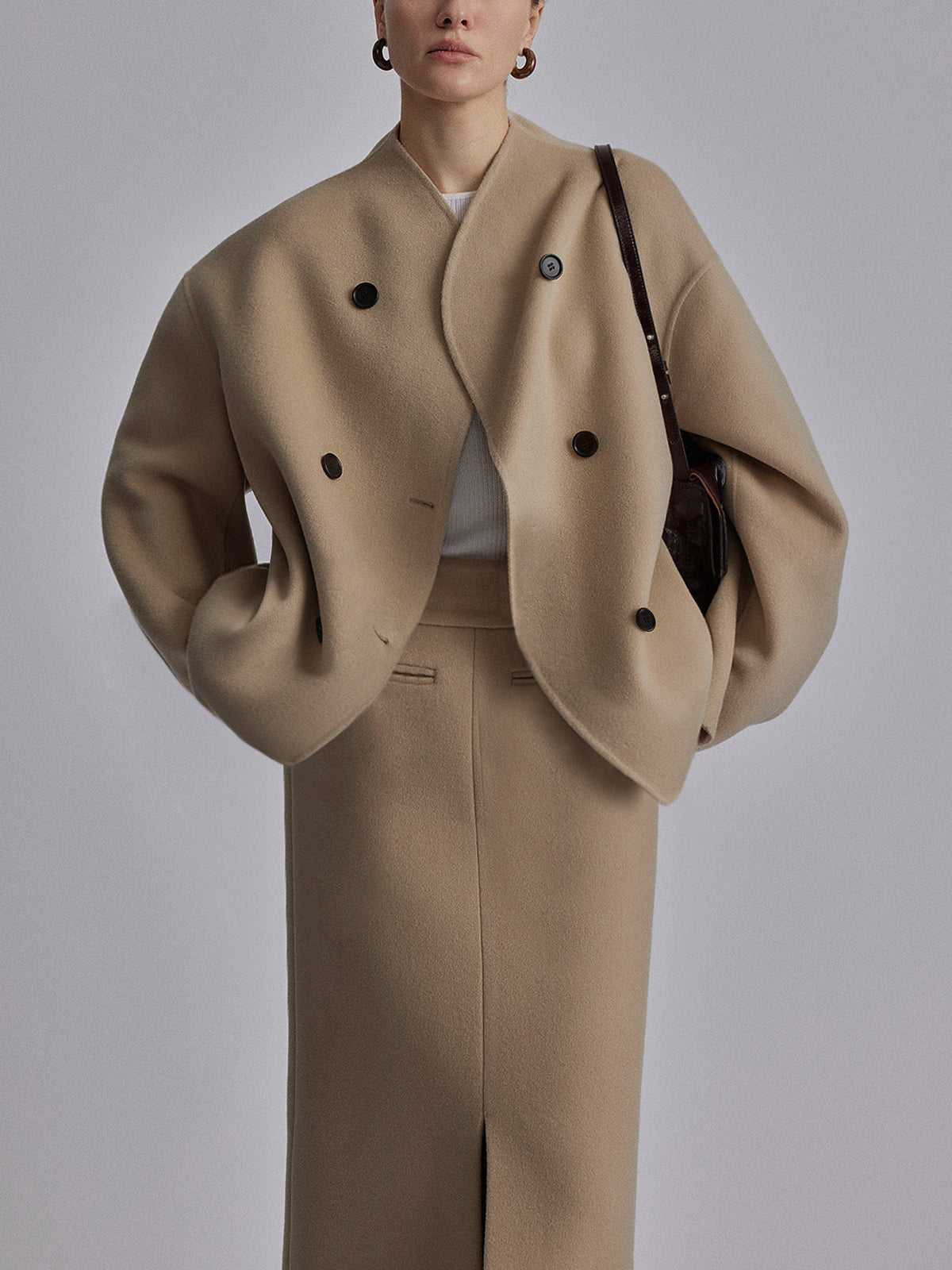 ModeGeist | Eleganter Mantel mit Knöpfen und Lässiger Passform für Frauen