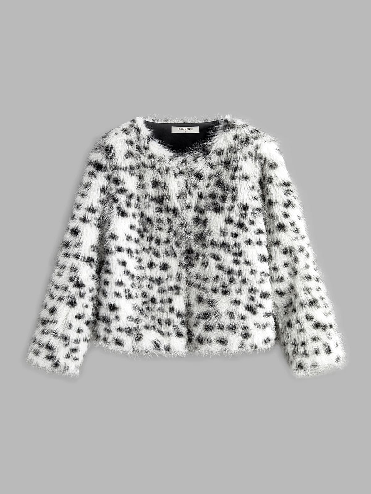 ModeGeist | Kunstfelljacke mit Leopardenmuster Trendig & Kuschelig