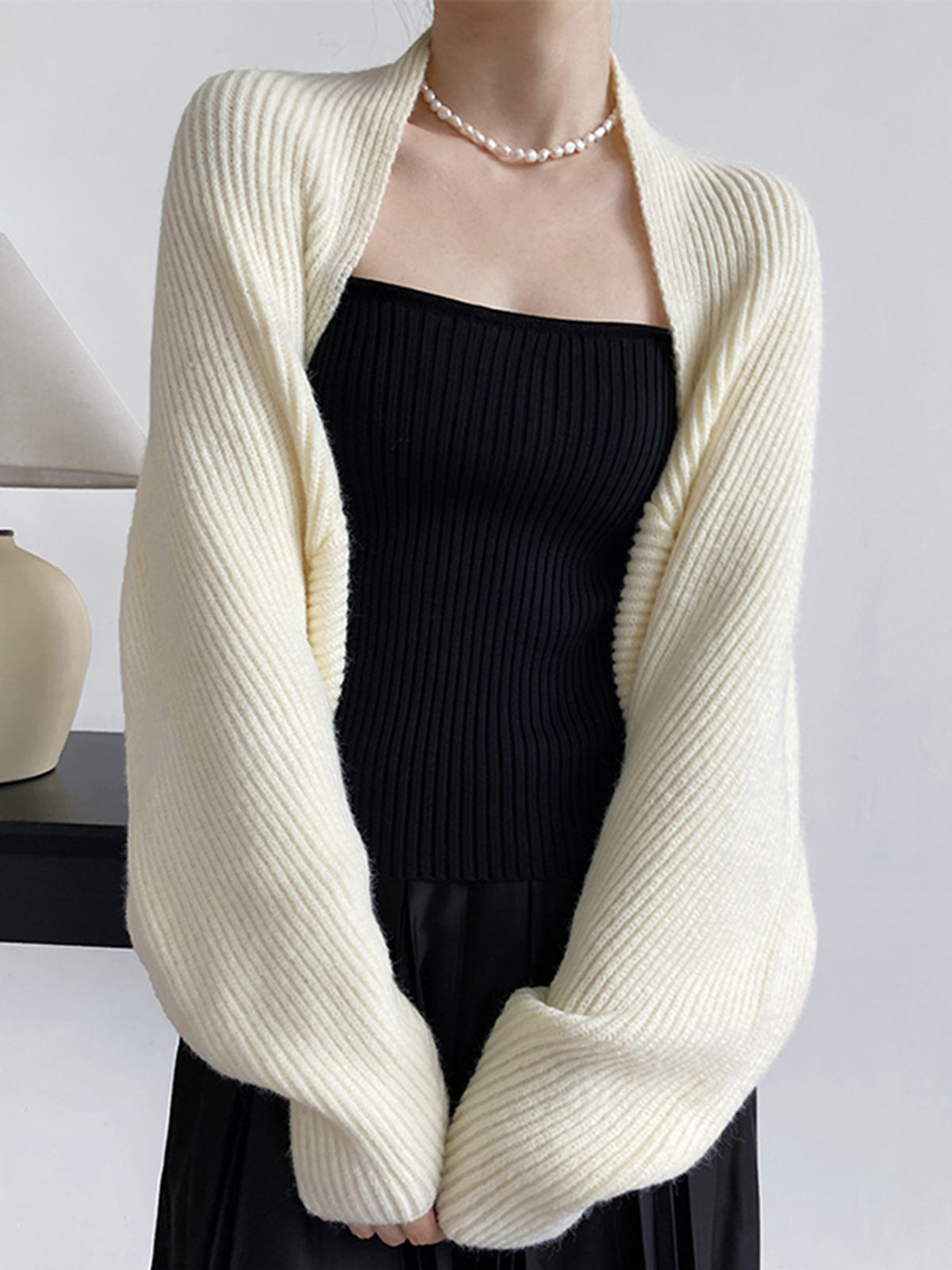 ModeGeist | Strick Bolero mit Langen Ärmeln Weich und Modern Perfekt für Layering