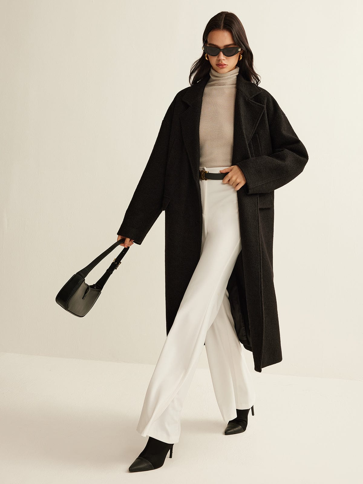 ModeGeist | Schwarzer Klassischer Trenchcoat
