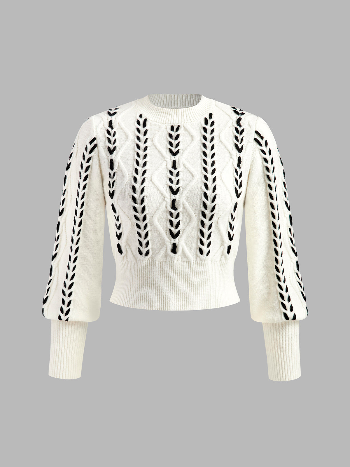 ModeGeist | Strickpullover mit Lochmuster Acrylmischung Elegant und Modern
