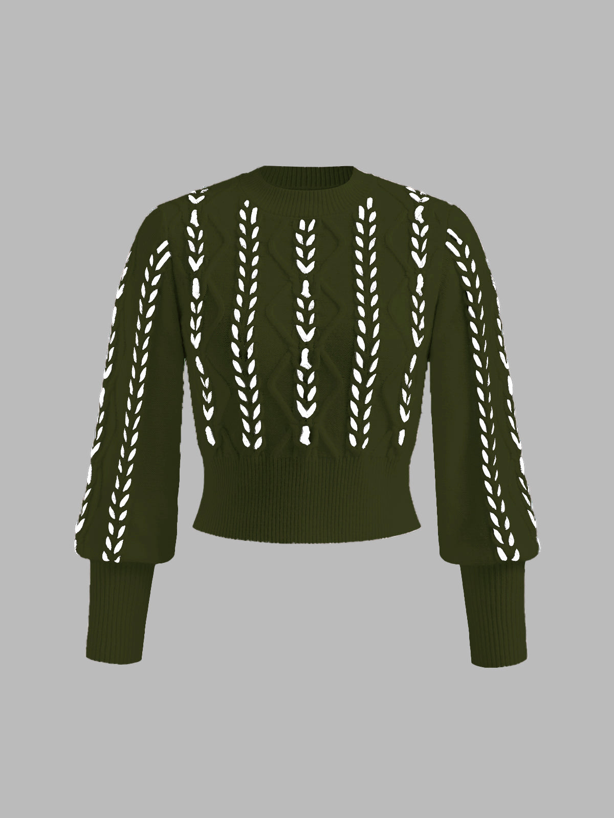 ModeGeist | Strickpullover mit Lochmuster Acrylmischung Elegant und Modern