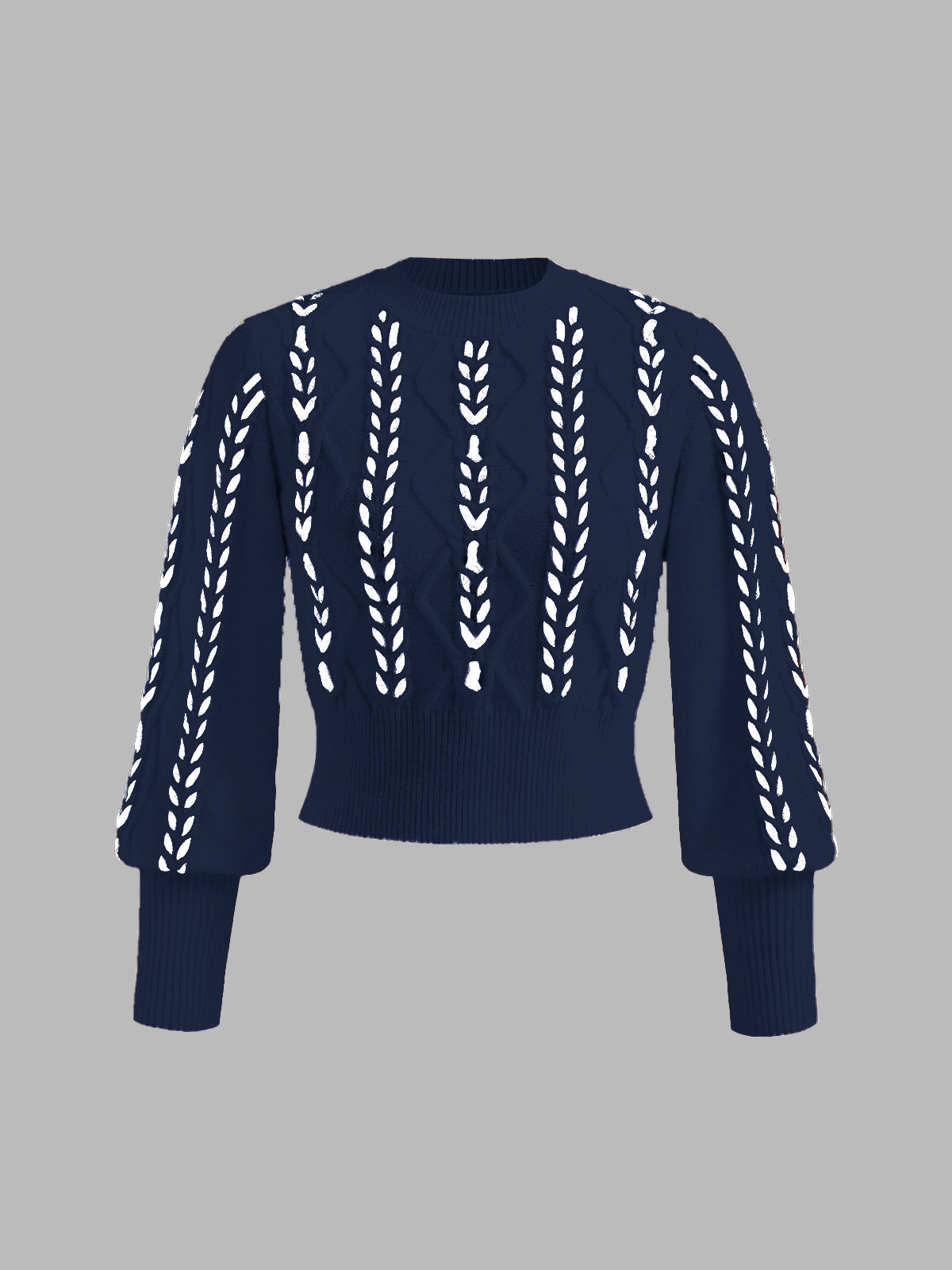 ModeGeist | Strickpullover mit Lochmuster Acrylmischung Elegant und Modern