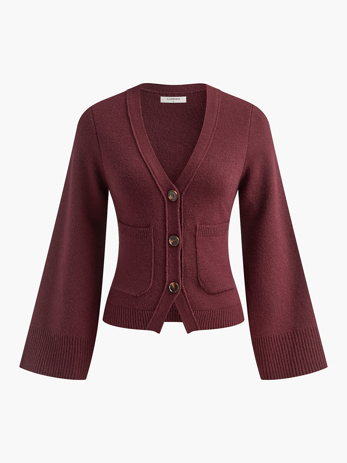 ModeGeist | Strickcardigan mit V-ausschnitt Taschen und Knöpfe Zeitloser Komfort