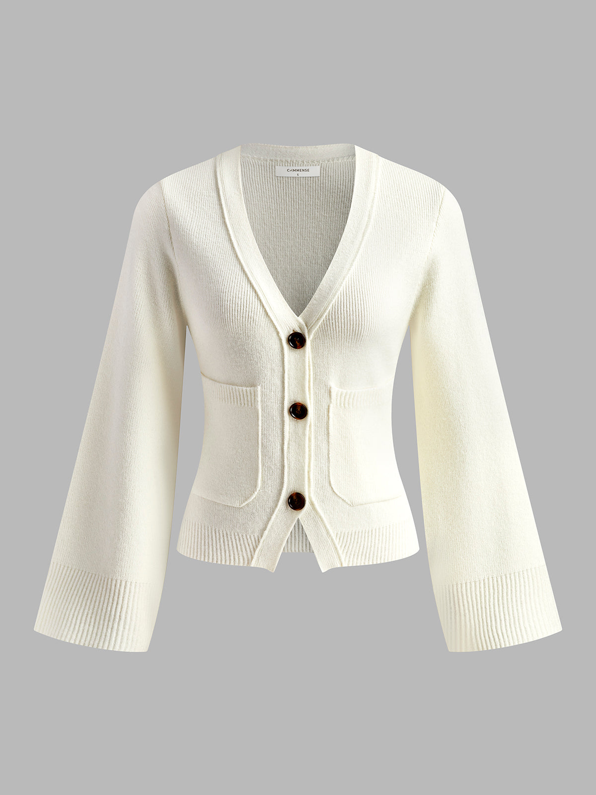 ModeGeist | Strickcardigan mit V-ausschnitt Taschen und Knöpfe Zeitloser Komfort