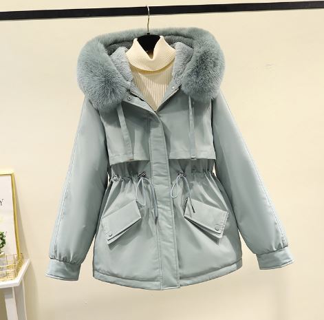 Nica: Übergroße Baumwolljacke mit Samt innen