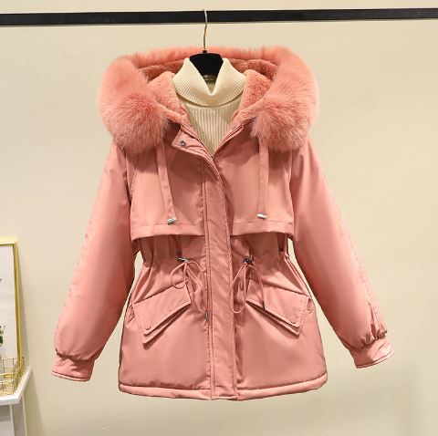 ModeGeist | Übergroße Baumwoll Wd Jacke mit Samtfutter