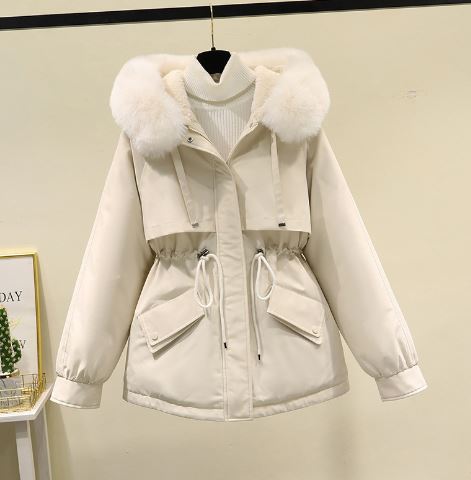 Nica: Übergroße Baumwolljacke mit Samt innen