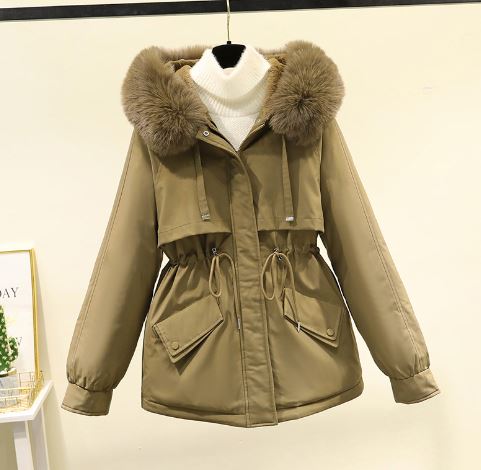Nica: Übergroße Baumwolljacke mit Samt innen