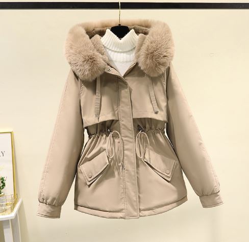 ModeGeist | Übergroße Baumwoll Wd Jacke mit Samtfutter