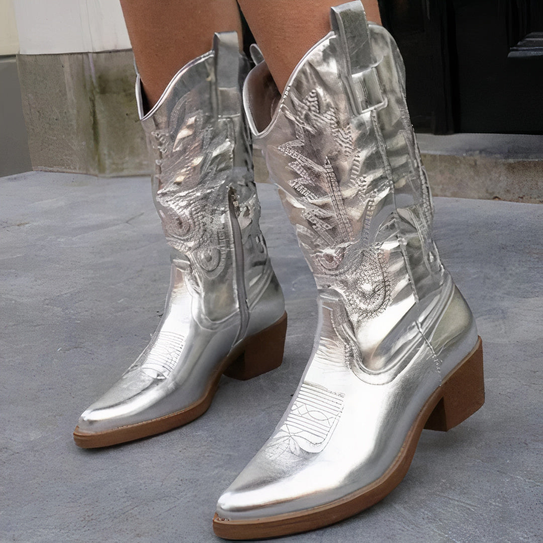 Klassische Damen-Cowboystiefel Bera
