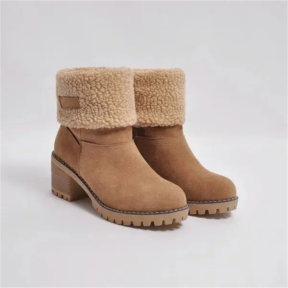 MODEGEIST Damen Stiefel Wasserdicht Schwarz Knöchelhoch
