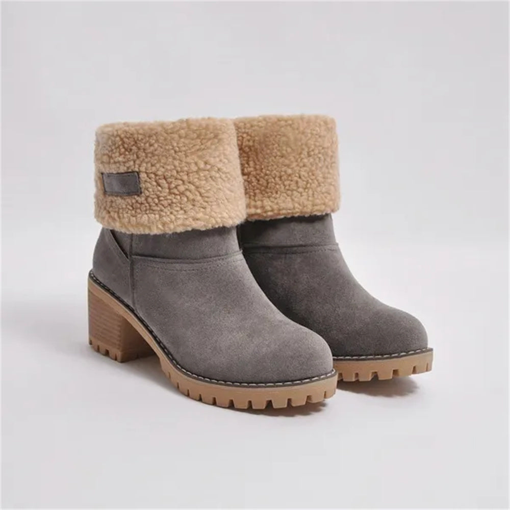 MODEGEIST Damen Stiefel Wasserdicht Knöchelhoch Robust Winterstiefel
