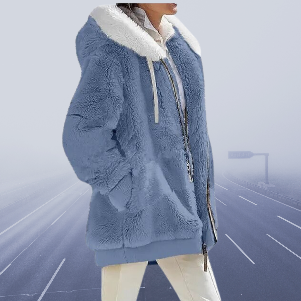 ModeGeist | Übergroße Teddyjacke für Damen Gemütlich und Warm Wintermantel