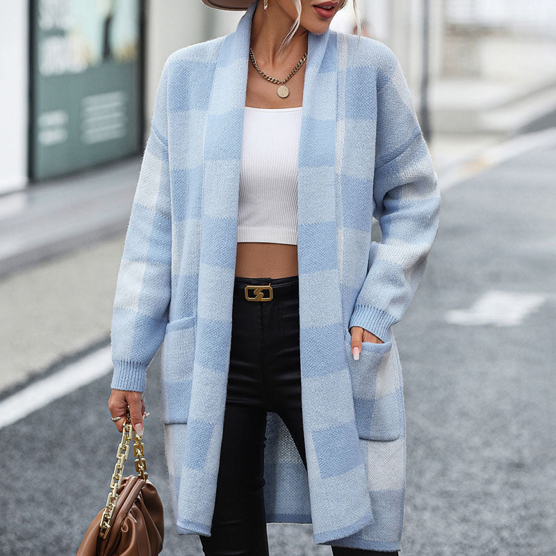 ModeGeist | Karierte Strickjacke