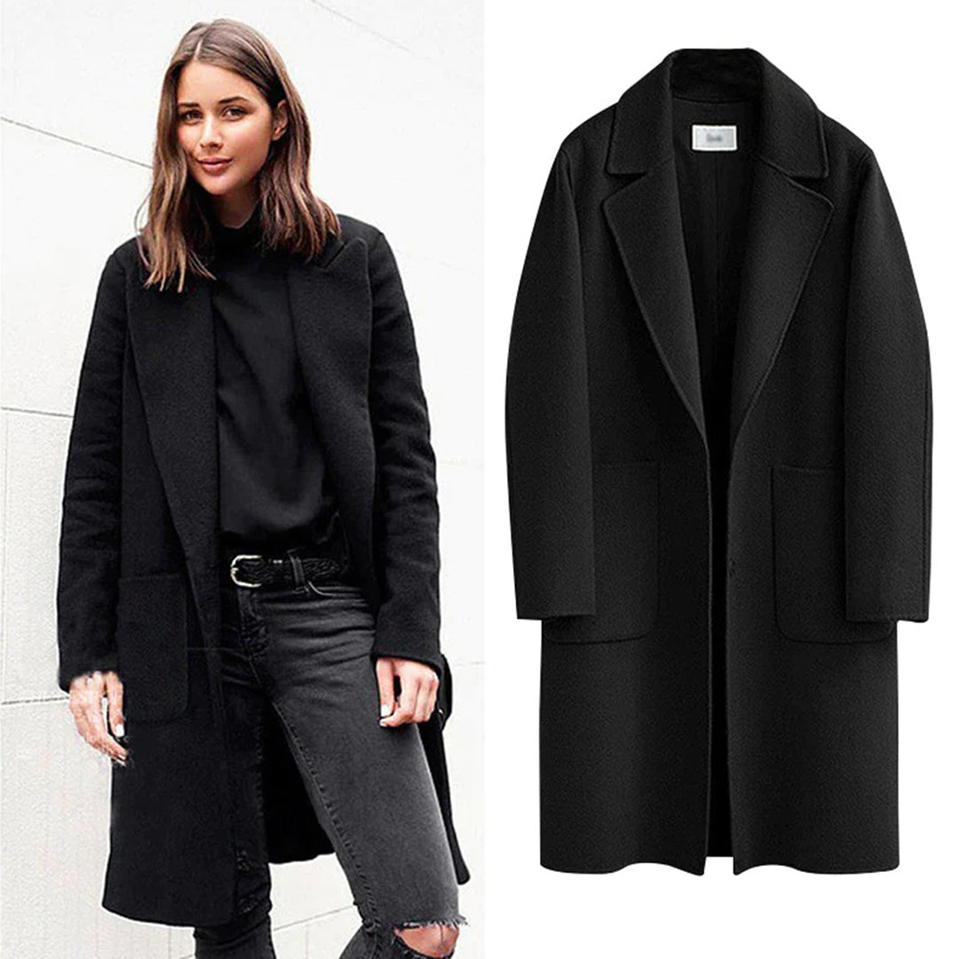 ModeGeist | Zeitloser Langer Mantel für Damen
