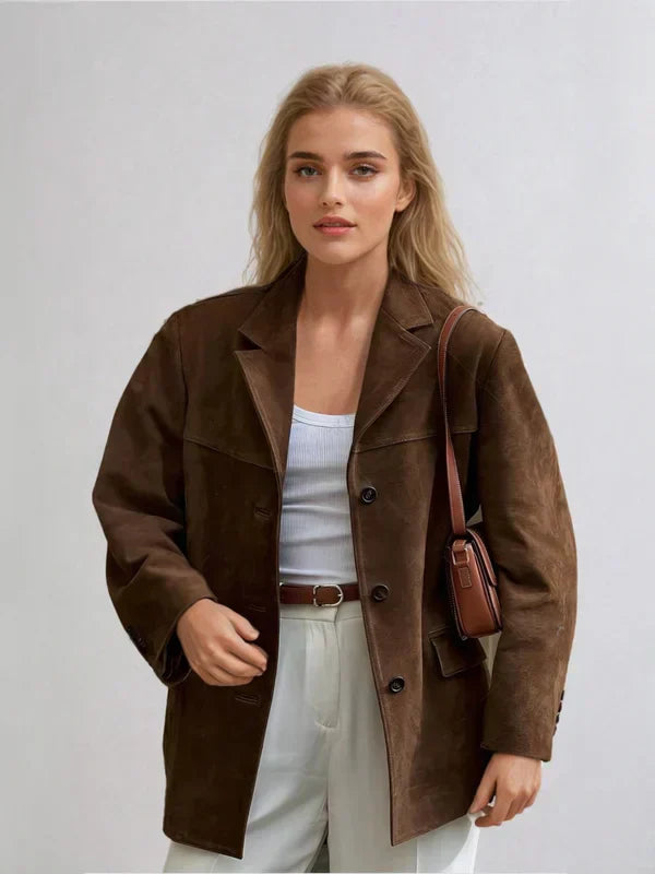 ModeGeist | Blazer Damen Aus Wildleder Chic und Bequem