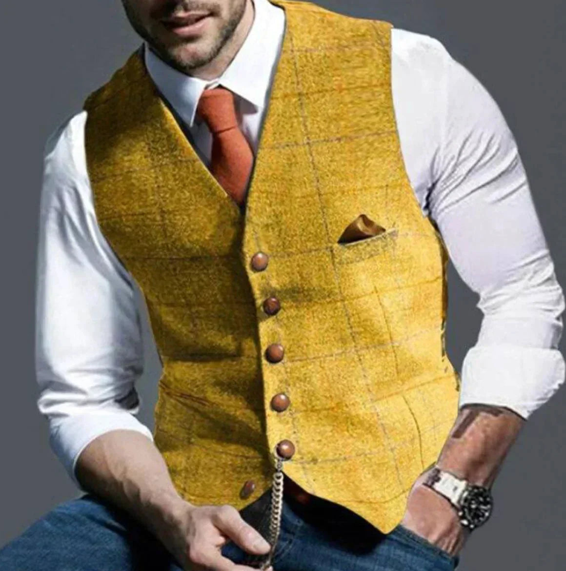 ModeGeist | Elegantes Weste für Männer, Vielseitig & Modern