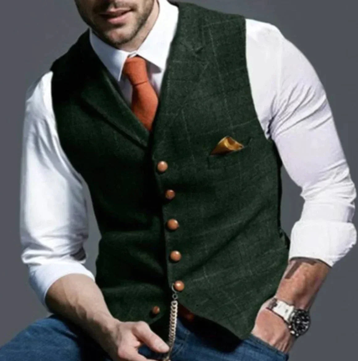 ModeGeist | Elegantes Weste für Männer, Vielseitig & Modern