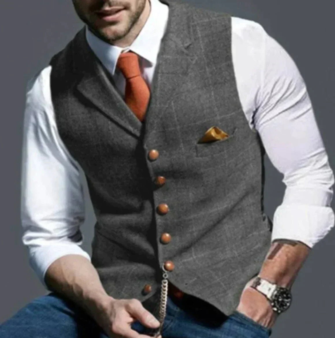 ModeGeist | Elegantes Weste für Männer, Vielseitig & Modern