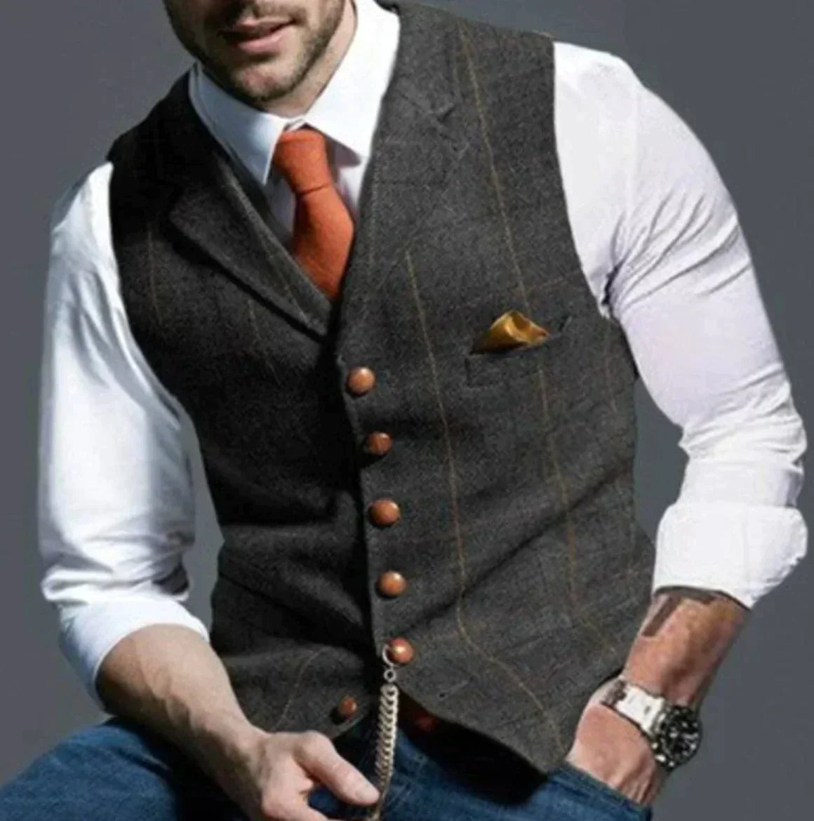 ModeGeist | Elegantes Weste für Männer, Vielseitig & Modern