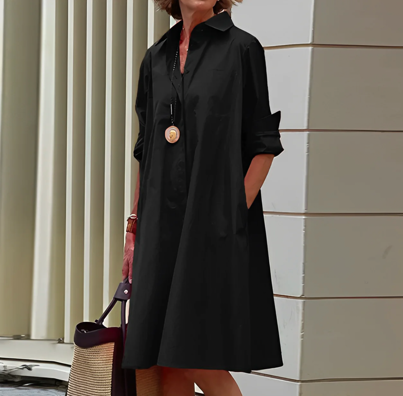 Drika Frühlings-Polo-Kleid