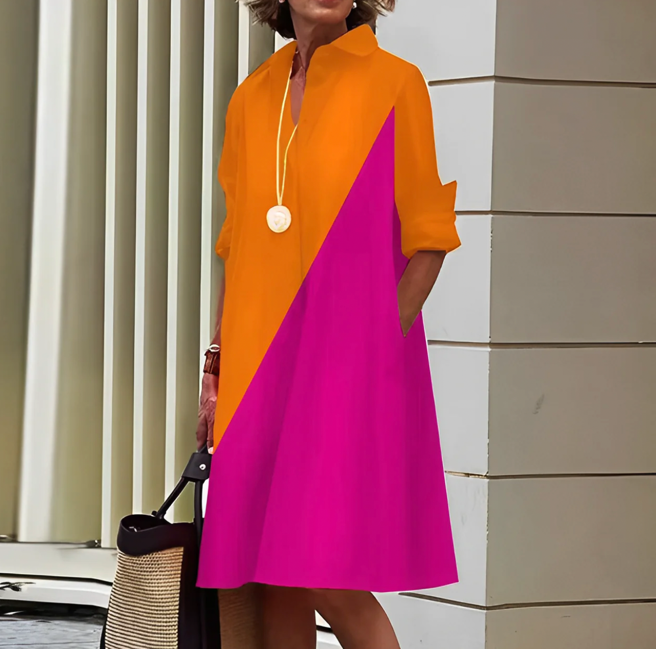 Drika Frühlings-Polo-Kleid