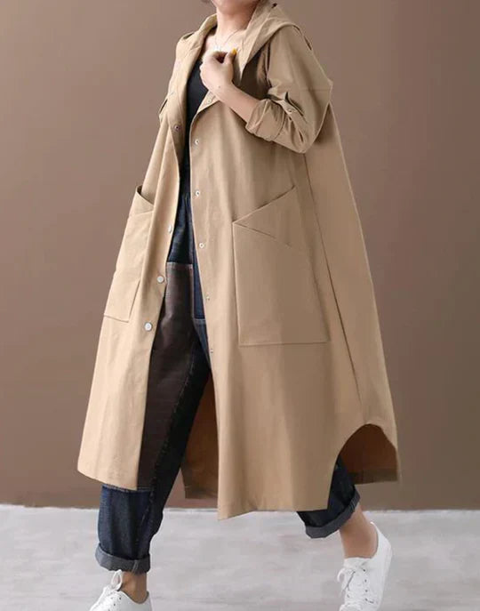 ModeGeist | Warmer Langer Mantel für Herbst und Winter