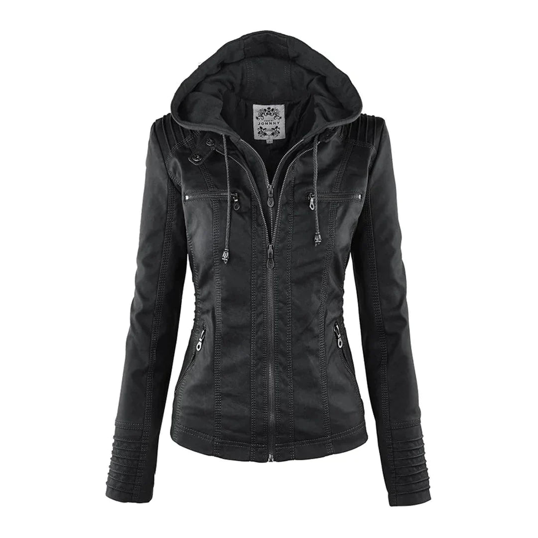 ModeGeist | Stilvolle Motorradjacke mit Kapuze