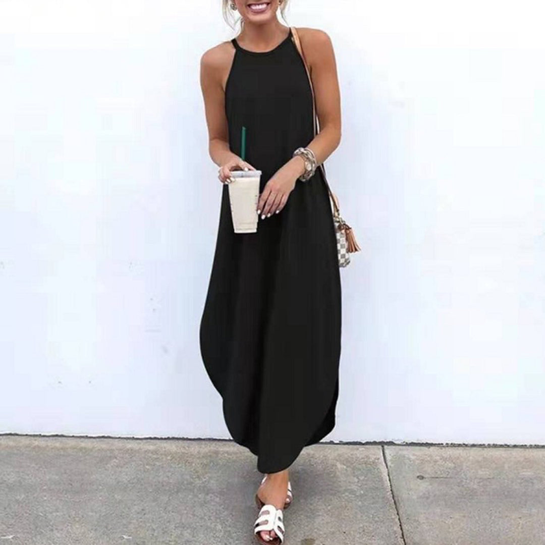 Indie Spaghettiträgerkleid mit Seitenschlitz
