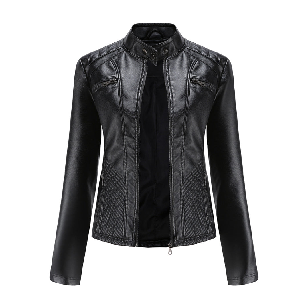 ModeGeist | Klassische Lederjacke Mit Reißverschlussdesign
