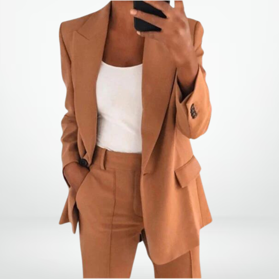 Damen-Überblazer-Anzug, zweiteilig, stylisch