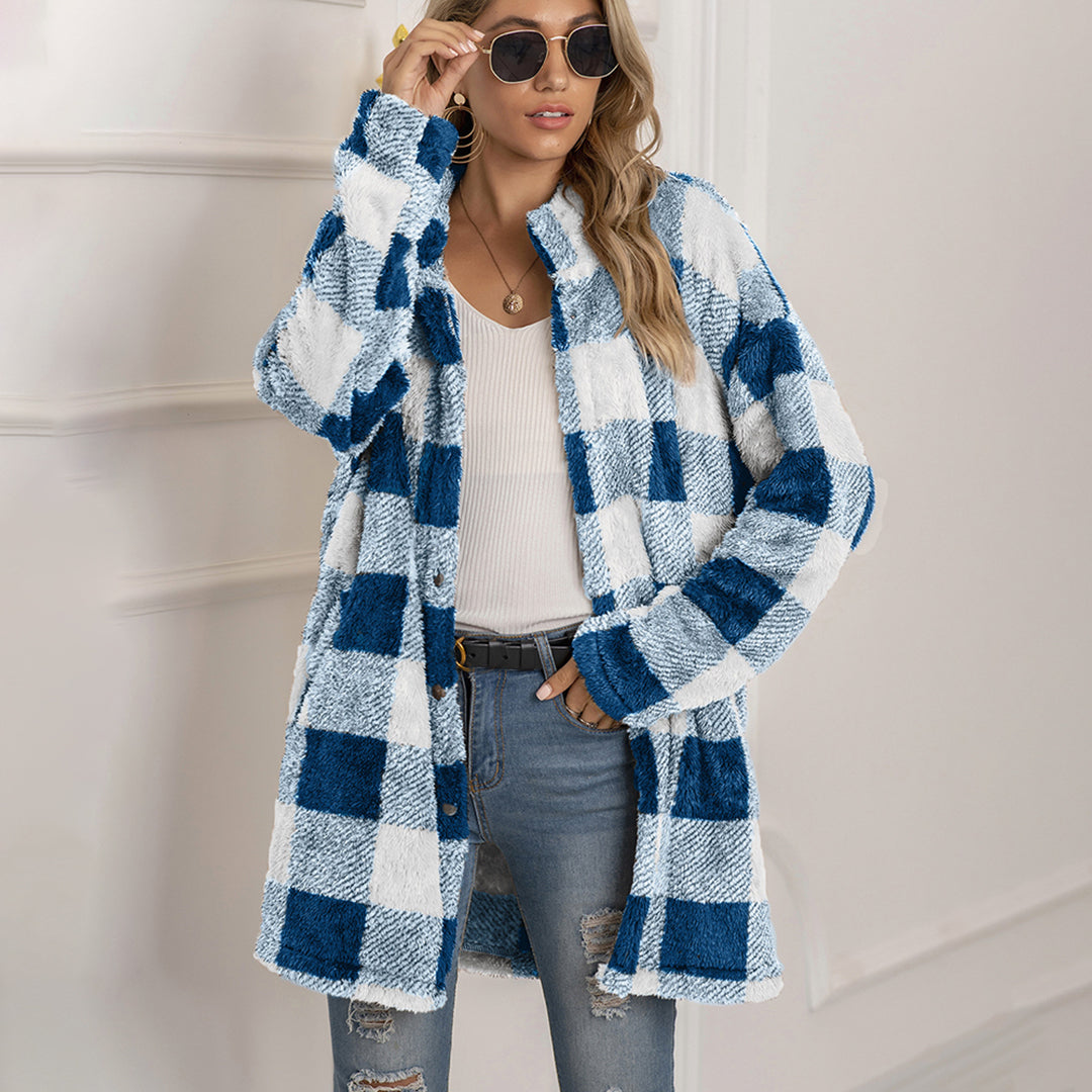 VIALI - Elegantes und bequemes kariertes Mantel
