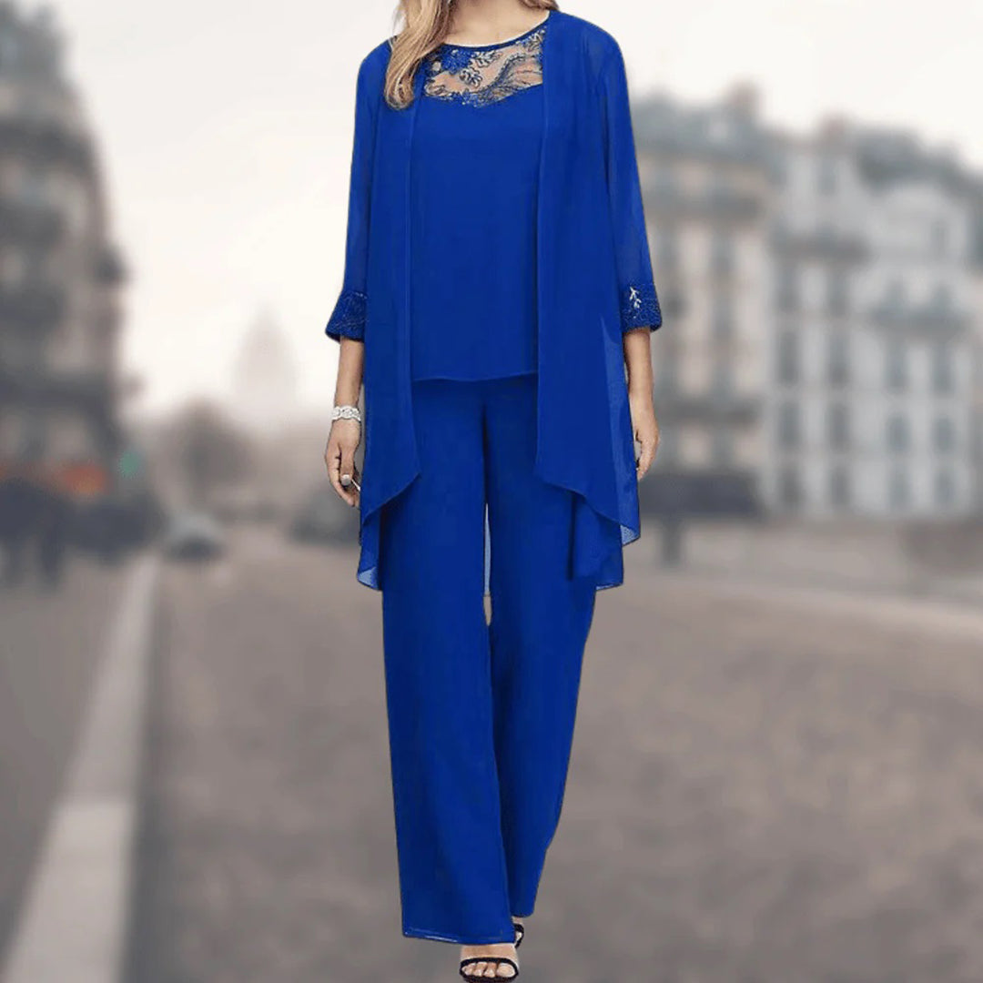 Stilvolles dreiteiliges Strickjacken-Ensemble - Constanz