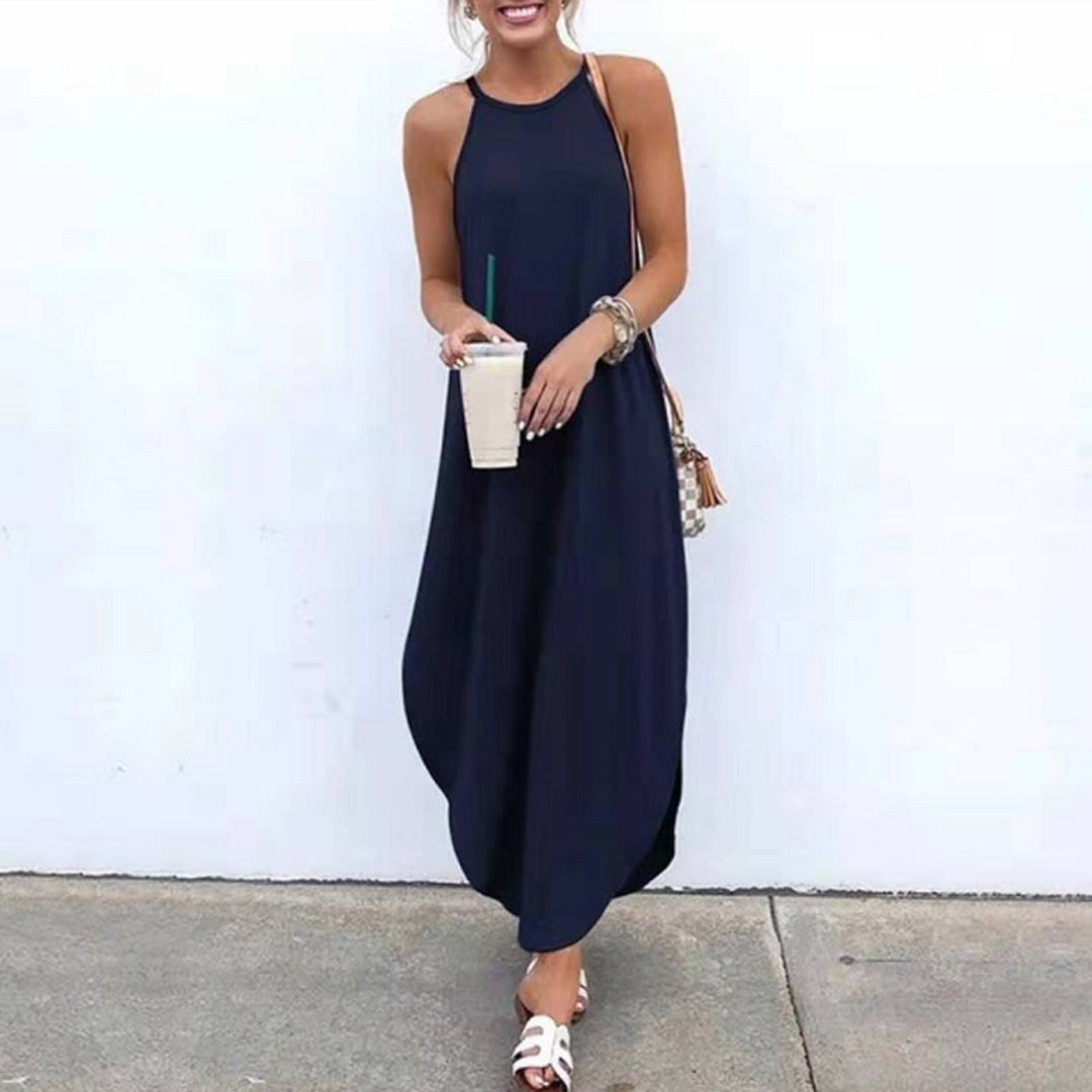 Indie Spaghettiträgerkleid mit Seitenschlitz