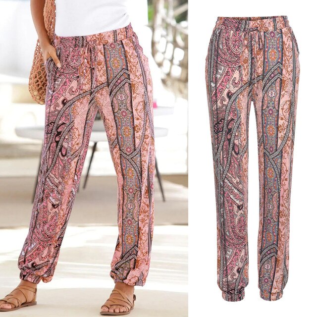 Boho Hose mit Frida-Druck