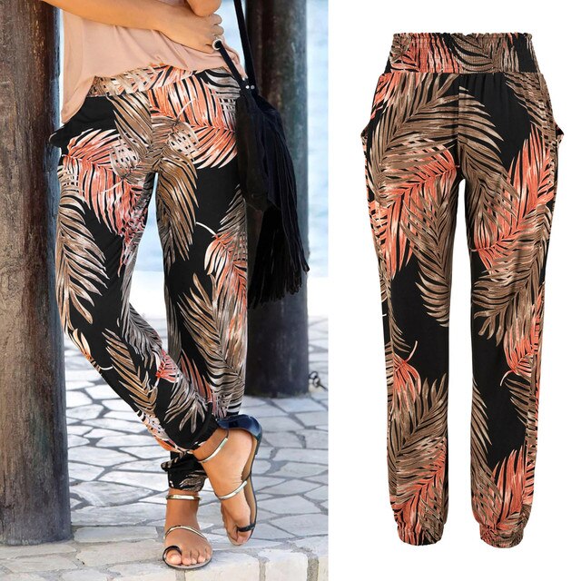 Boho Hose mit Frida-Druck
